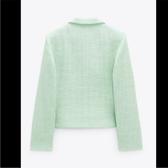 Zara Mint Green / Blue Tweed Blazer and Skort Set - Picture 9 of 9
